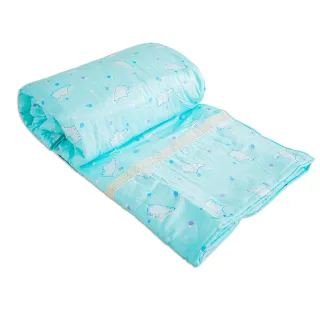 【米夢家居】台灣製造-100%精梳純棉兩用被套(北極熊藍綠-雙人)