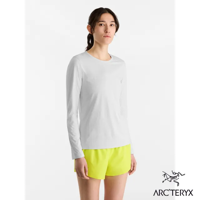 【Arcteryx 始祖鳥官方直營】女 Taema 快乾長袖圓領衫(空氣雜灰)