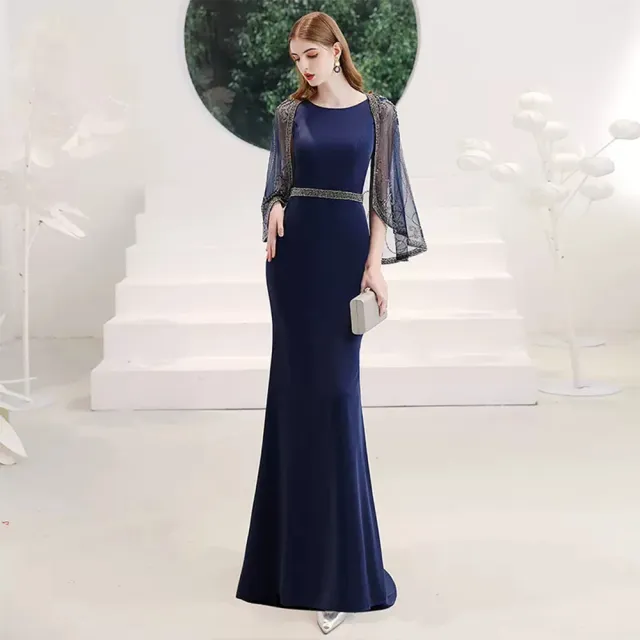 【女神婚紗禮服】高端收腰顯瘦名媛魚尾宴會晚禮服 PLGZ-0956(媽媽服 頒獎禮服)