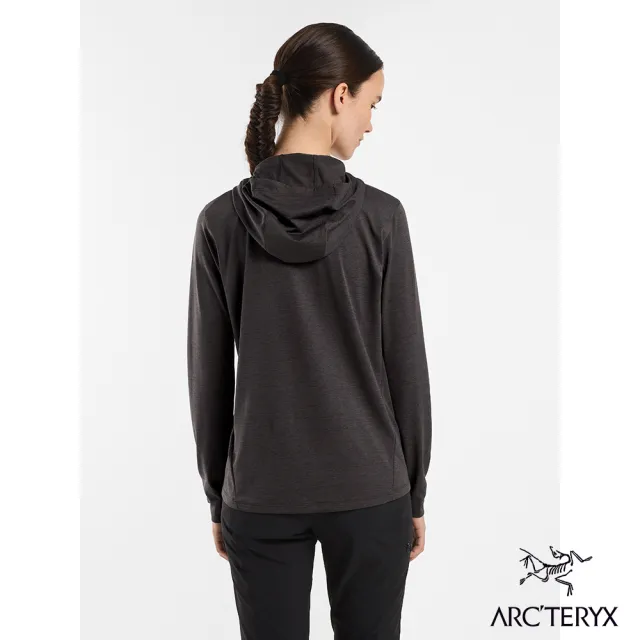 【Arcteryx 始祖鳥官方直營】女 Taema 快乾長袖套頭衫(雜黑)