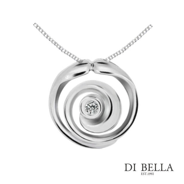 【DI BELLA】愛情漩渦 天然真鑽墜鍊(3分)