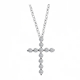 【City Diamond引雅】11顆十字架鑽石項鍊(Belief十字架系列)