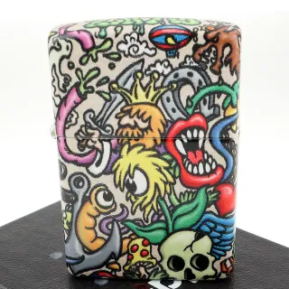 【Zippo】美系~Crazy Collage-瘋狂拼貼圖案-540色彩印工法打火機