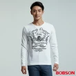 【BOBSON】男款圓領印圖上衣(白35043-80)