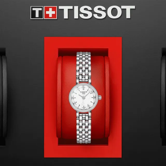 【TISSOT 天梭】官方授權 LOVELY ROUND 鑽石切面小錶徑女錶 送行動電源 畢業禮物(T1400091111100)
