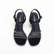 【MISS.K】高跟涼鞋 燙鑽涼鞋/閃耀燙鑽線繩性感設計高跟涼鞋(黑)
