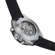 【TISSOT 天梭】官方授權 PRS516 賽車計時機械錶手錶-黑x藍 送行動電源 畢業禮物(T1316271604200)