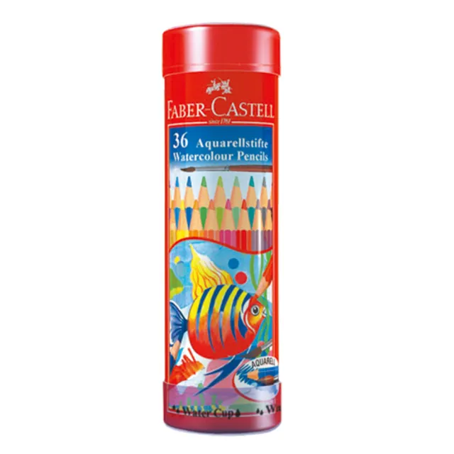 【Faber-Castell】紅色系 水性色鉛筆36色(棒棒筒)