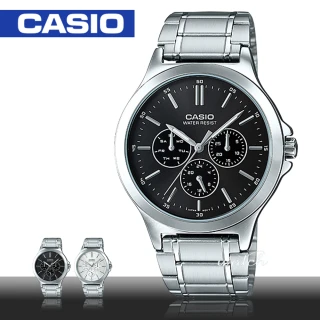 【CASIO 卡西歐】型男必備_不鏽鋼錶帶_防水_礦物玻璃_男錶(MTP-V300D)