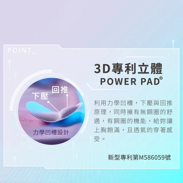 【Wacoal 華歌爾】專利研發3D立體無鋼圈 BC90.D-E罩杯內衣 人因科學研究-NB4550BL(神秘黑)