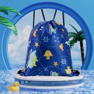 【SWIMFLOW】兒童乾溼分離游泳包(防水束口袋 游泳包 沙灘包  游泳 防水袋 沙灘包 乾溼分離)
