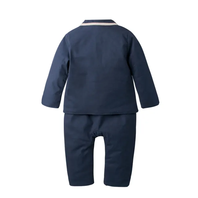 【baby童衣】鋪棉學院風假二件爬服 兩件組 60338(共1色)