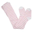 【美國 Luvable Friends】彈性內搭保暖褲襪 - 粉白條紋(01526)