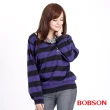 【BOBSON】女款雙色袖寬版長袖上衣(31077-01)
