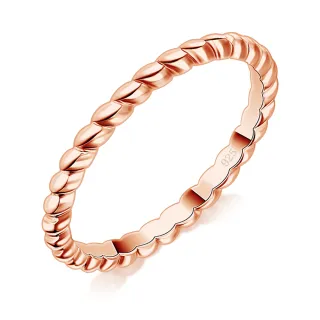 【Majalica】925純銀尾戒．線戒．新年禮物(玫金款)