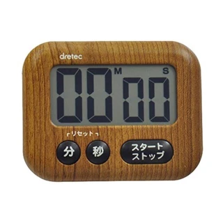 【dretec】木紋感大螢幕電子計時器-胡桃木(T-554DW)