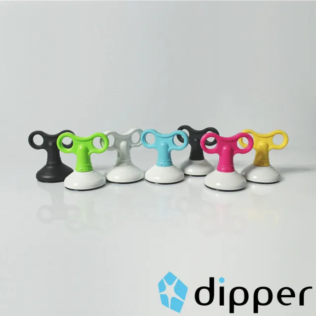 【dipper】強力吸盤壁掛-中(雙筒衛生紙架套組)