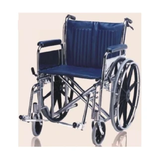 【海夫健康生活館】安愛 機械式輪椅 未滅菌 康復 第三代加寬電鍍輪椅 20吋