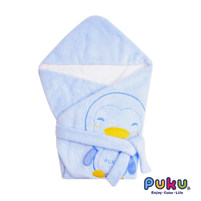 【PUKU藍色企鵝】秋冬暖暖包巾尺寸F(水色)
