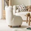 【橙家居·家具】艾勒系列小熊沙發B款 AL-E2063(售完採預購 泰迪絨沙發 休閒椅 實木沙發 單人椅)