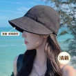 【QIDINA】日系百搭遮陽大帽簷華夫格鴨舌帽-I(遮陽帽 防曬帽子女 棒球帽 漁夫帽)