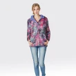 【SAMLIX山力士】JIS90%女3D炫彩數位印花兩面穿防潑水羽絨外套#37416(桃紫.藍紫)