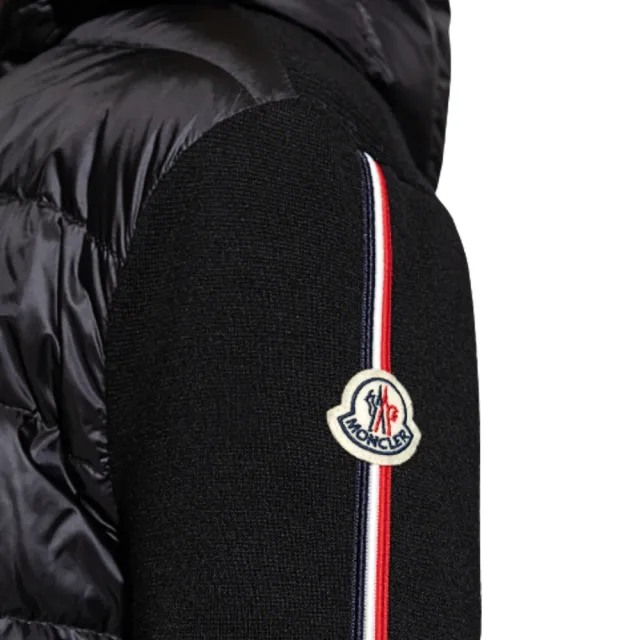 MONCLER】新款男款前襟羽絨針織連帽外套-黑色(2號USA-M、3號USA-L