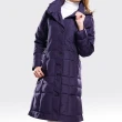 【SAMLIX山力士】JIS90%女防潑水羽絨保暖外套大衣#1065(淺紫.黑色.深紫)