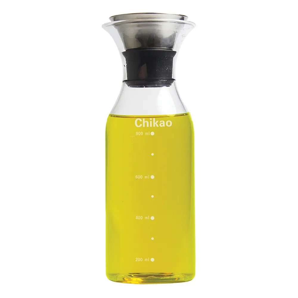 【奇高Chikao】耐熱北歐瓶 高直款 1000ml 1入(耐熱玻璃水壺 水瓶 玻璃壺)