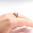 【寶石方塊】眉清目秀天然4克拉冰糯種白翡翠戒指-活圍設計