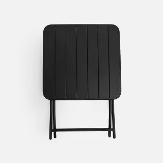 【特力屋】韋格納工業風摺疊方桌-黑