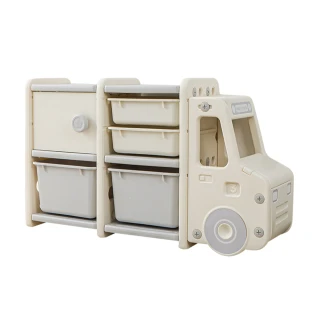 【收納部屋】汽車造型兒童玩具收納架-小4格(兒童玩具 收納櫃 置物架)