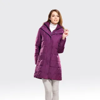 【SAMLIX山力士】JIS90%女防潑水保暖羽絨外套#333(紅色.黑色.紫色)