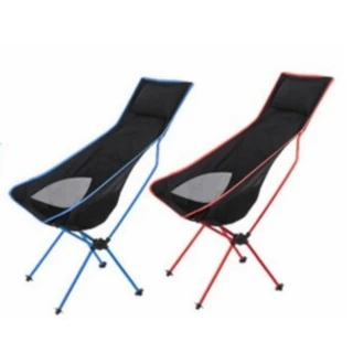 【May Shop】戶外折疊椅子連頭枕釣魚椅野營沙灘大椅子月亮椅升級款