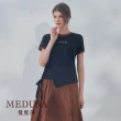 【MEDUSA 曼度莎】現貨-MOS側綁結撞色T恤（M-XL）｜女上衣 短袖上衣 女T恤(101-3130A)