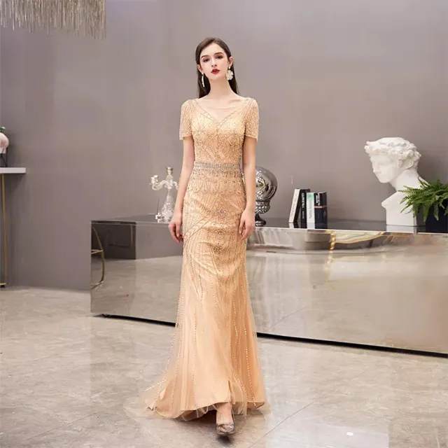 【女神婚紗禮服】高端奢華閃耀美人魚宴會晚禮服 PLGZ-27 1987圖片色(晚宴服 主持人)