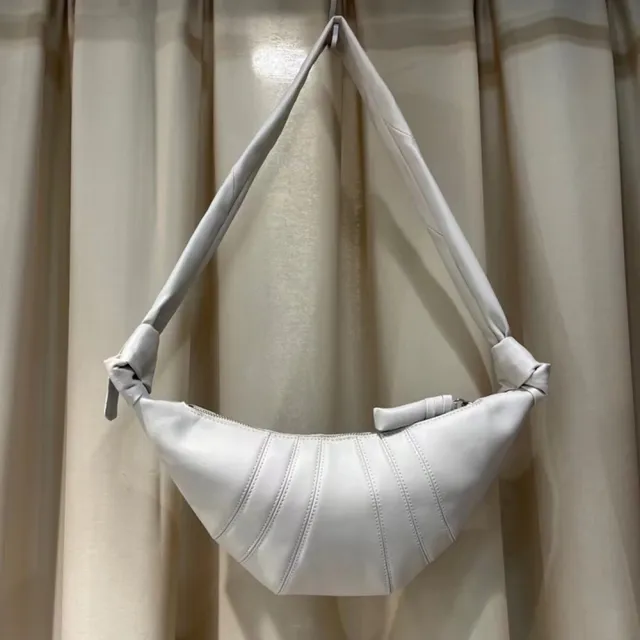 【巴黎精品】真皮胸背包胸包真皮包包側背包隨身包包(法式復古可頌牛角質感女包包5色a1bl3)
