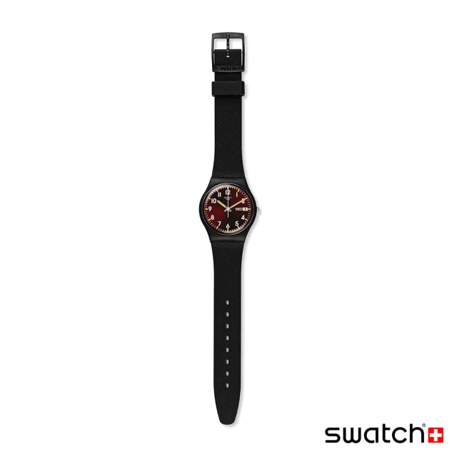 【SWATCH】Gent 原創系列手錶 SIR RED 男錶 女錶 手錶 瑞士錶 錶(34mm)