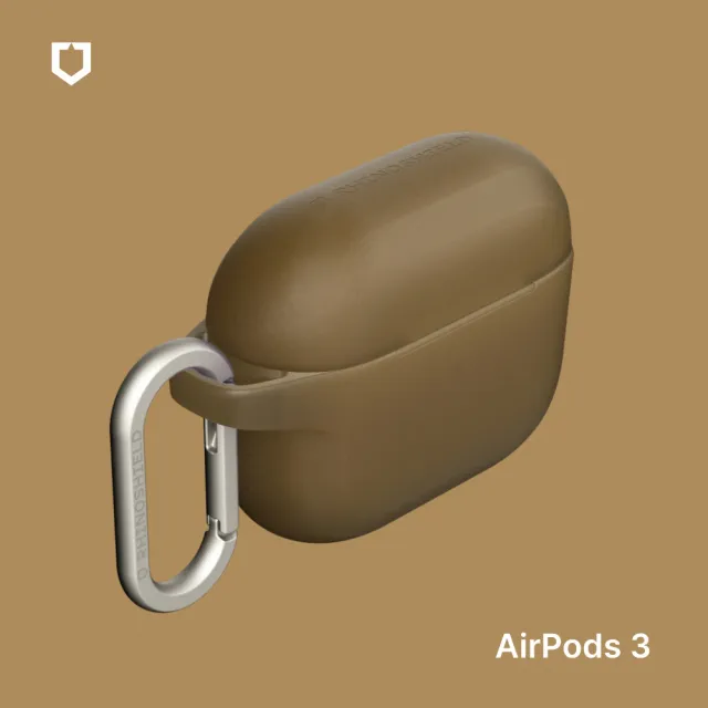 【Apple 蘋果】犀牛盾防摔保護套組AirPods 3(Lightning充電盒)