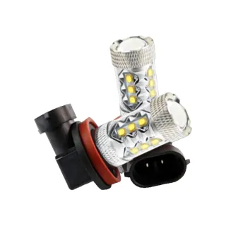 【車的LED】H11 魚眼 16LED 白光 80W(雙入組)