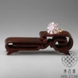 【漢石齋】天然A貨 紫羅蘭種翡翠蛋面 精鍍18K玫瑰金戒指(6*7mm/活圍)