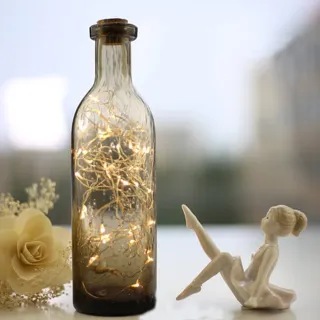 【LEPONT】北歐3D USB LED創意玻璃瓶麋鹿燈
