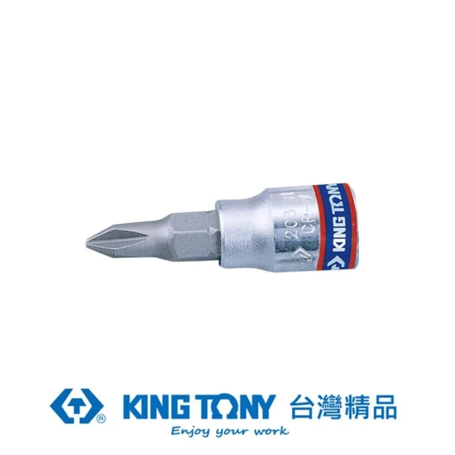【KING TONY 金統立】專業級工具1/4 DR.十字起子頭套筒PH1(KT203101)