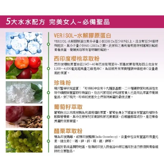 【草本之家】水解膠原蛋白膠囊1入組(120粒/入珍珠粉.葡萄籽.醋栗)