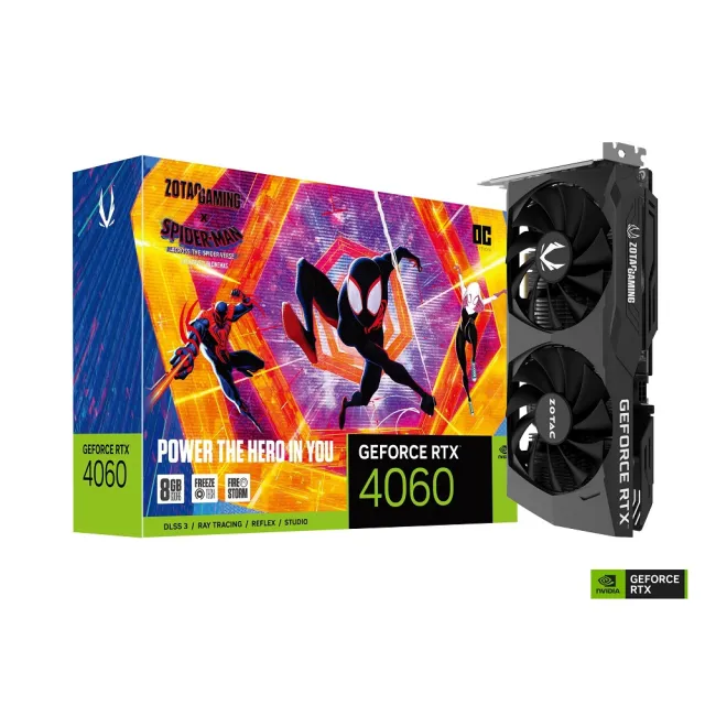 ZOTAC 索泰】GAMING GeForce RTX 4060 8GB OC 蜘蛛人™：穿越新宇宙聯名