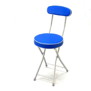 【BROTHER 兄弟牌】丹堤有背折疊椅-寶藍色 1張/箱(休閒椅)