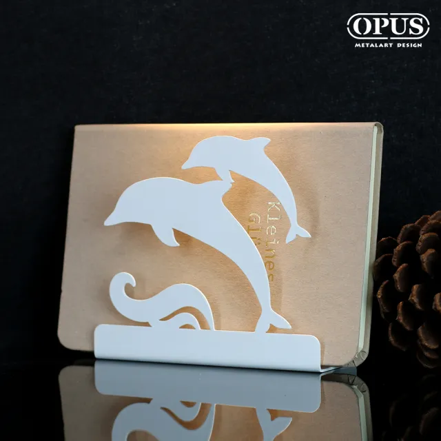 【OPUS 東齊金工】歐式鐵藝信件架 金屬玄關收納架 生日禮物 展示架(LE-de08W 海豚 優雅白)