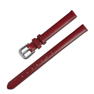 【Watchband】小巧典雅別緻舒適(真皮錶帶 紅色)