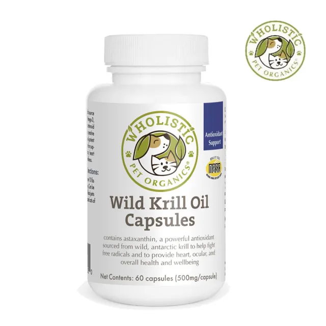 【Wholistic護你姿】野生南極磷蝦油 60粒（視力、心臟和整體健康） 全年齡犬貓(寵物保健)