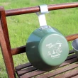 【小禮堂】SNOOPY 史努比 鋁製露營輕量單耳湯杯 360ml - 綠營火款(平輸品)
